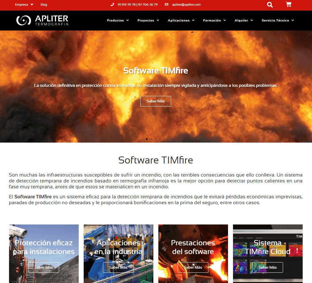 Proyectos Termograficos a medida, TIMfire, Apliter Termografia