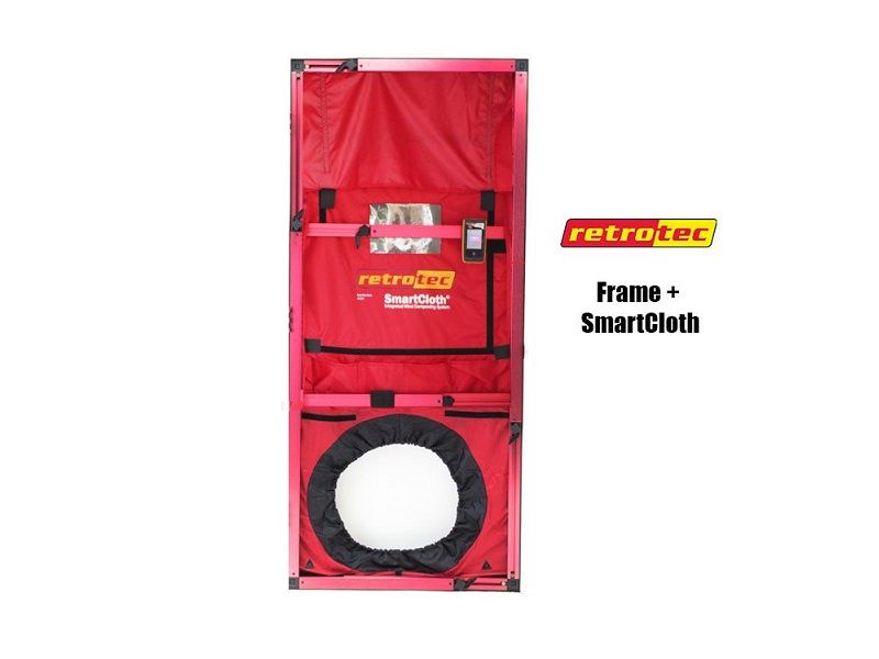 Puerta de tela Smart con marco de aluminio 42"