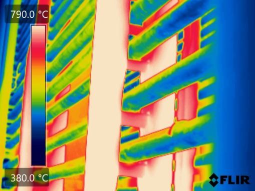 termografia hornos industriales con filtro de densidad
