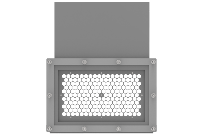 IRISS IRW Janela de infravermelhos em aço inoxidável de grande formato - com tampa interior