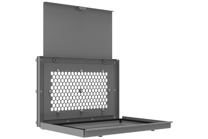 IRISS IRW Janela de infravermelhos em aço inoxidável de grande formato - com tampa interior