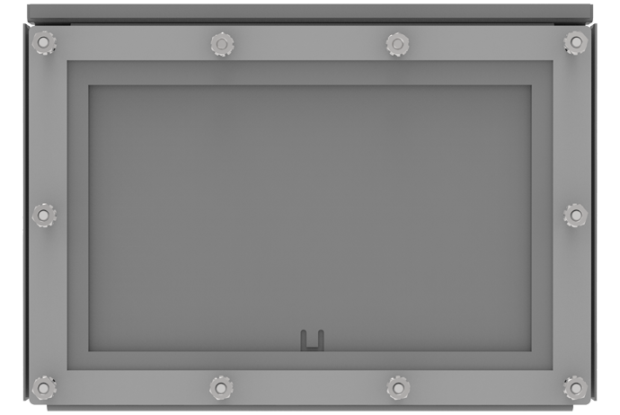 IRISS IRW Janela de infravermelhos em aço inoxidável de grande formato - com tampa interior