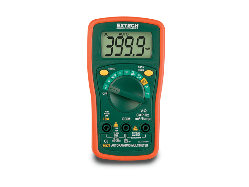 Extech MN36 - Multímetro, faixa automática