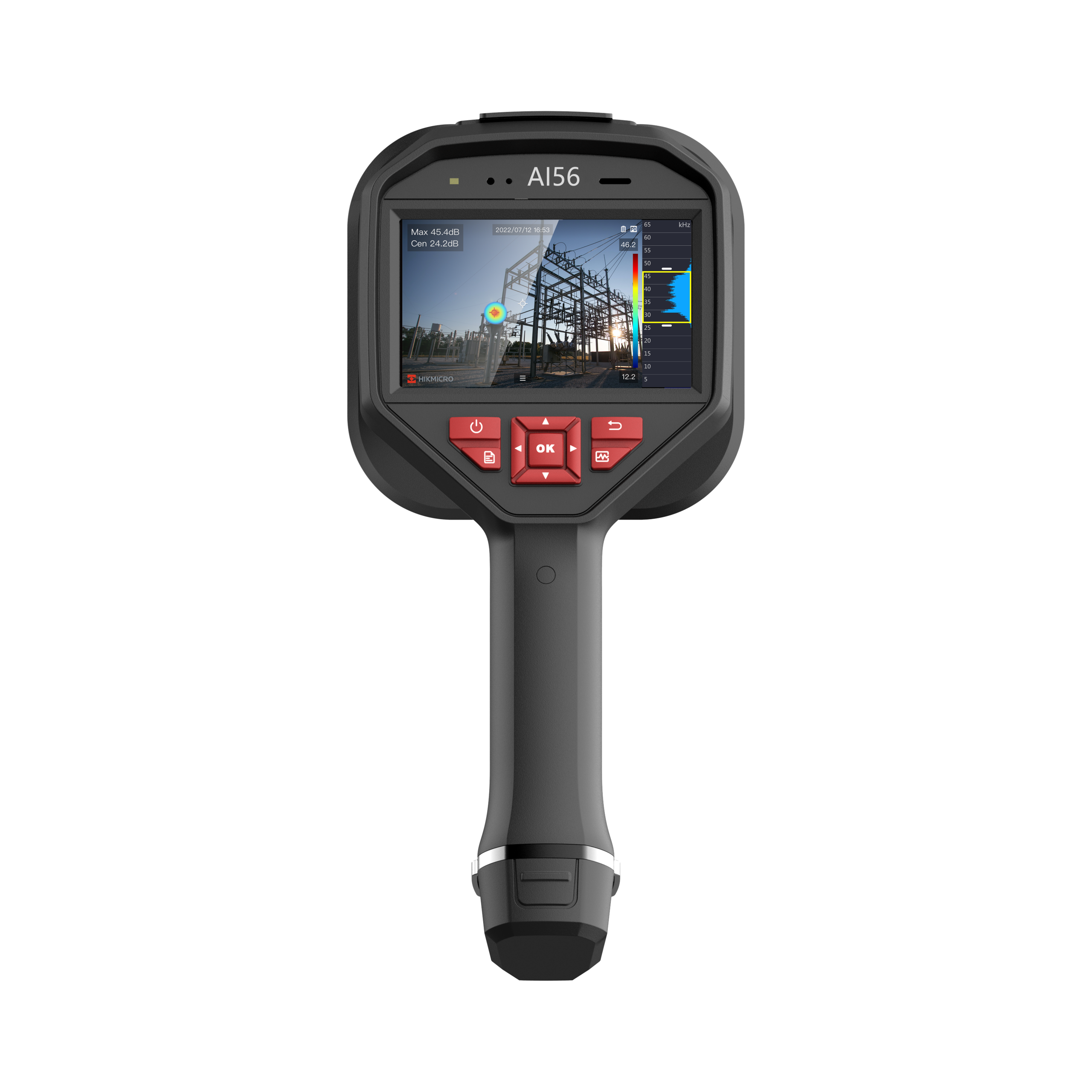 HIKMICRO AI56 - Cámara acústica - Detección de Fugas aire comprimido y descargas parciales - 64 Micrófonos