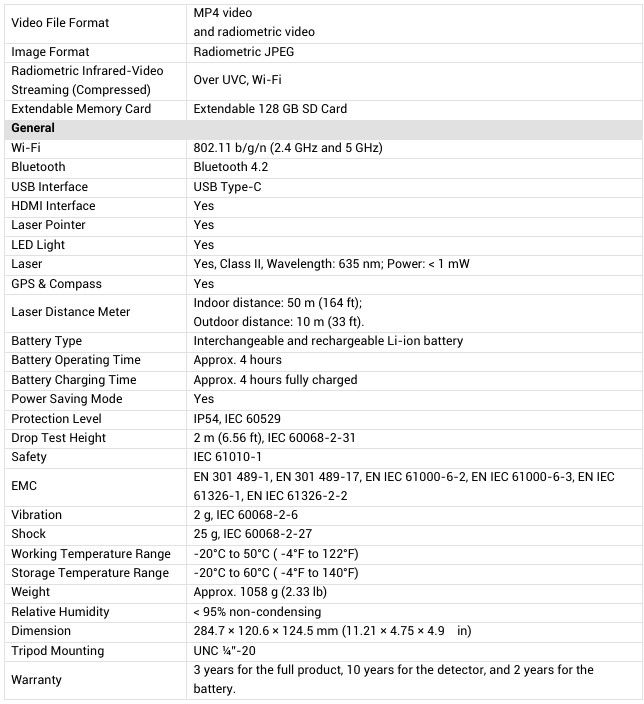 Hikmicro G61 Technical Specifications (2)