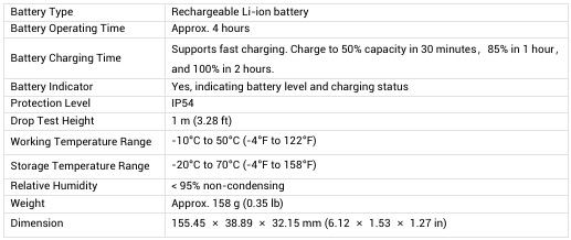 HIKMICRO MINIX - Technical Specifications (2)