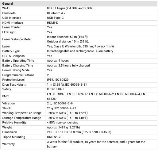 HIKMICRO SP60H - Technical Specifications (2)