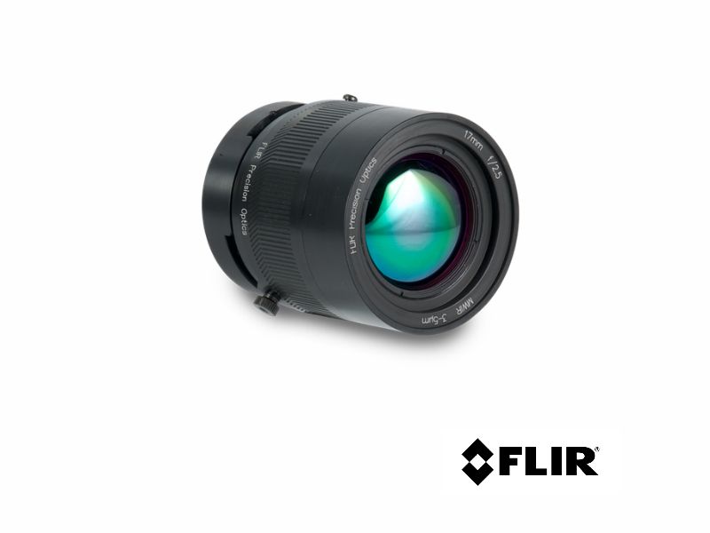 Lente manual para a série FLIR A64xx - 17 mm, 3,0-5,0 µm, f/2,5