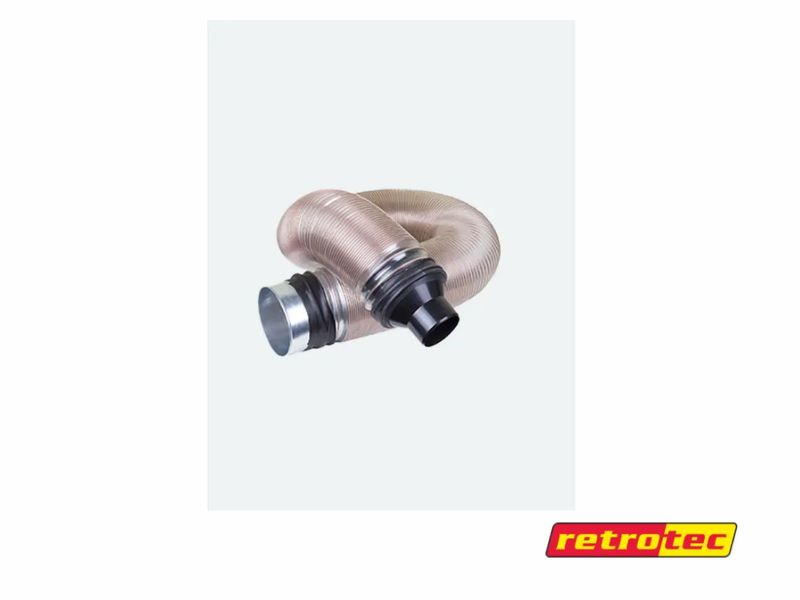 Conducto flexible de 4" de 12 pies (4 m) con cuello de 2,5" y funda hembra