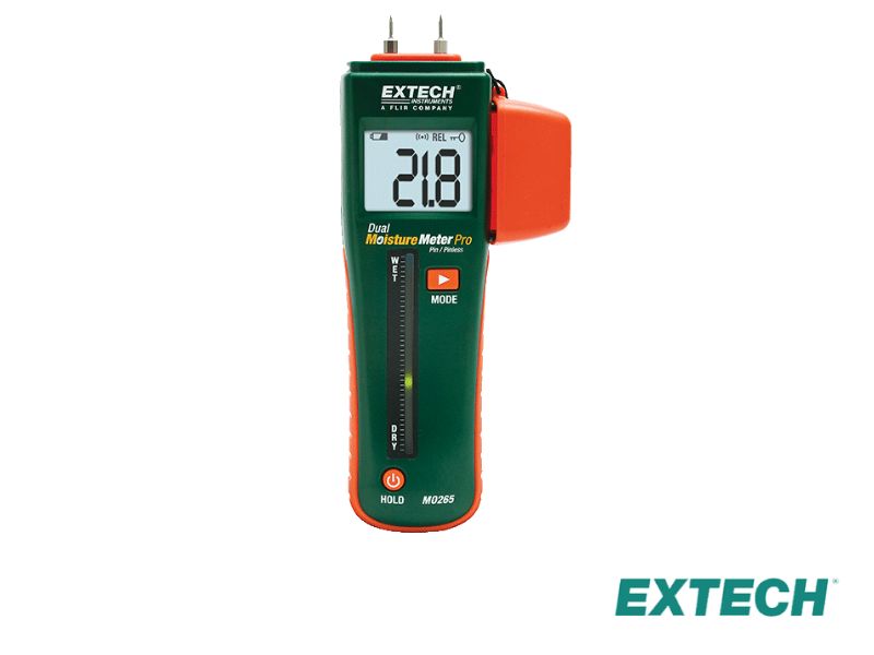 Extech MO265 - Medidor de humedad, pasador/sin clavija con RJ45