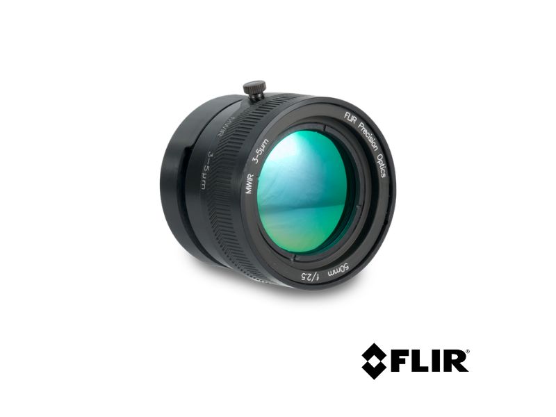 Lente manual para a série FLIR A64xx - 50 mm, 3,0-5,0 µm, f/2,5