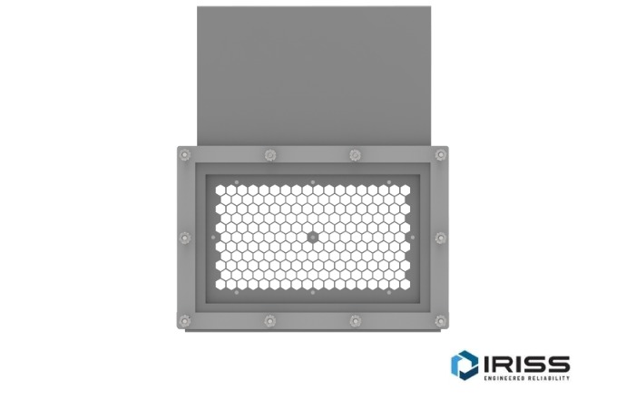 IRISS IRW Janela de infravermelhos em aço inoxidável de grande formato - com tampa interior