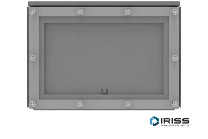 IRISS IRW Janela de infravermelhos em aço inoxidável de grande formato - com tampa interior
