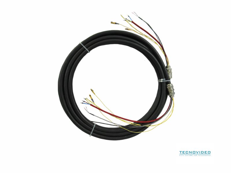 Cable armado con alimentación, Ethernet y datos. Protección ATEX/IECEx - Para cámaras fijas - 3 metros