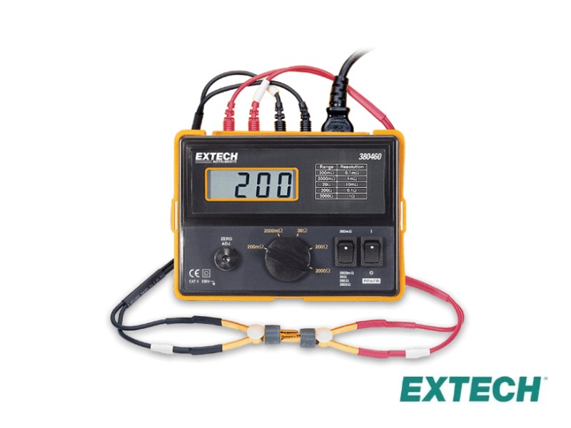Extech 380460 - Medidor de miliohmios, 4 hilos, 110VAC