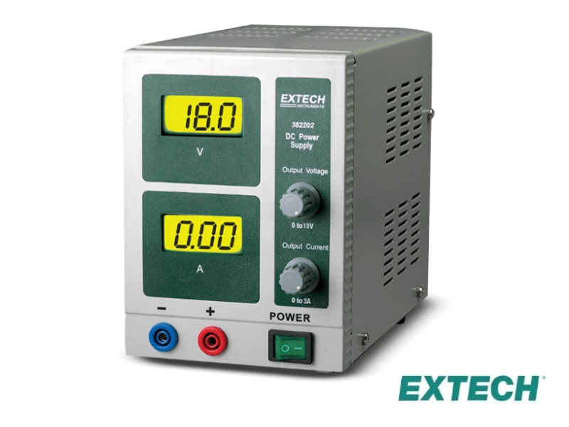 Extech 382202 - Fuente de alimentación de 0 a 18 V