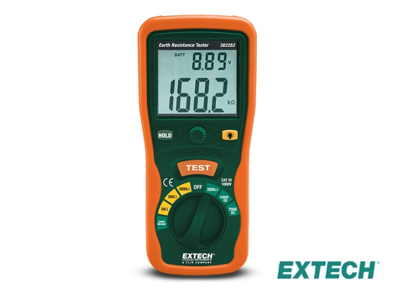 Extech 382252 - Kit de prueba de resistencia a tierra