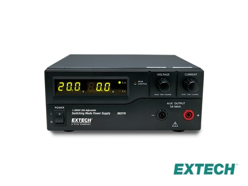 Extech 382276 - Fuente de alimentación de CC 30V / 20A Conmutación / 220VAC
