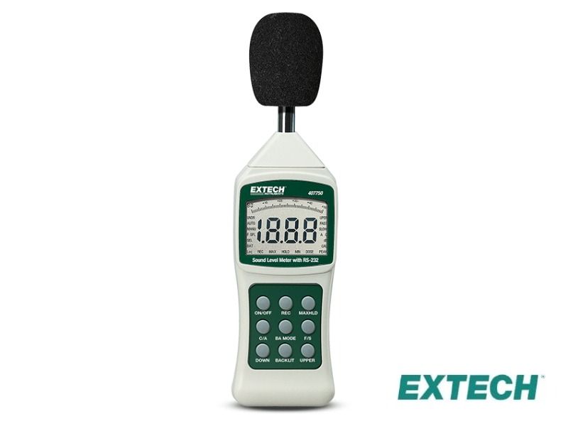 Extech 407750 - Sound Level Meter, Digital with RS232 Interface