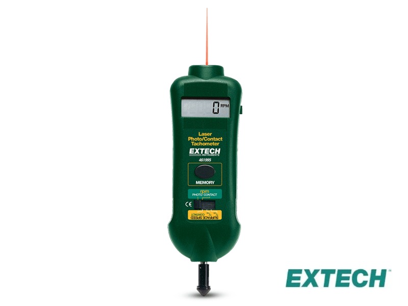 Extech 461995 - Tacómetro, Foto/Contacto con Láser