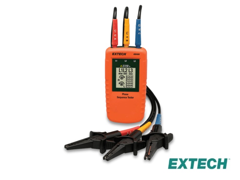 Extech 480400 - Probador de rotación, 3 fases