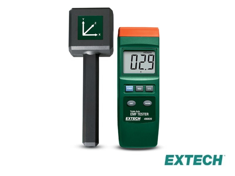 Extech 480826 - Probador de campos electromagnéticos/triple eje