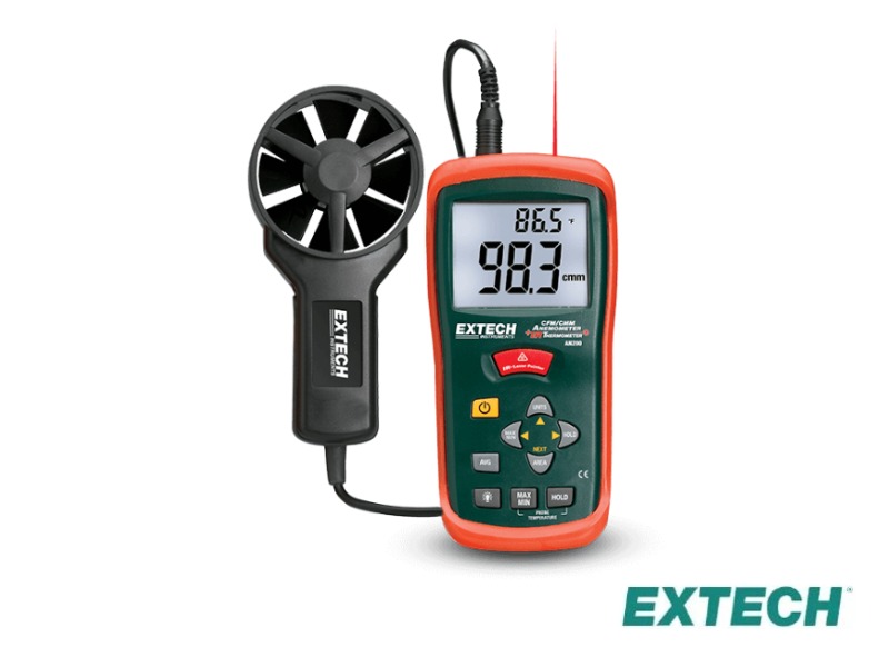 Extech AN200 - Anemómetro, CFM/CMM con IR