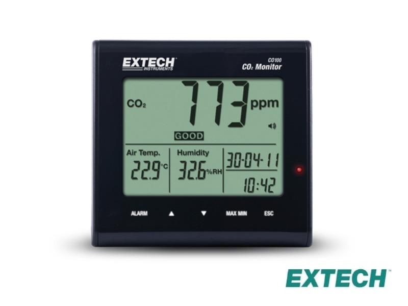 Extech CO100 - Monitor de dióxido de carbono de calidad del aire