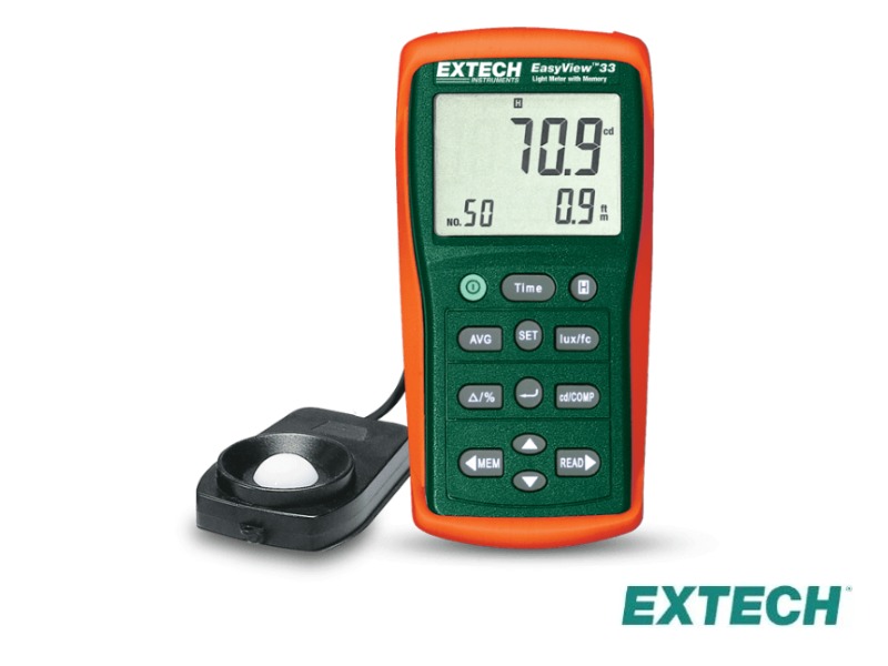 Extech EA33 - Medidor de luz con memoria Easyview Serie 30