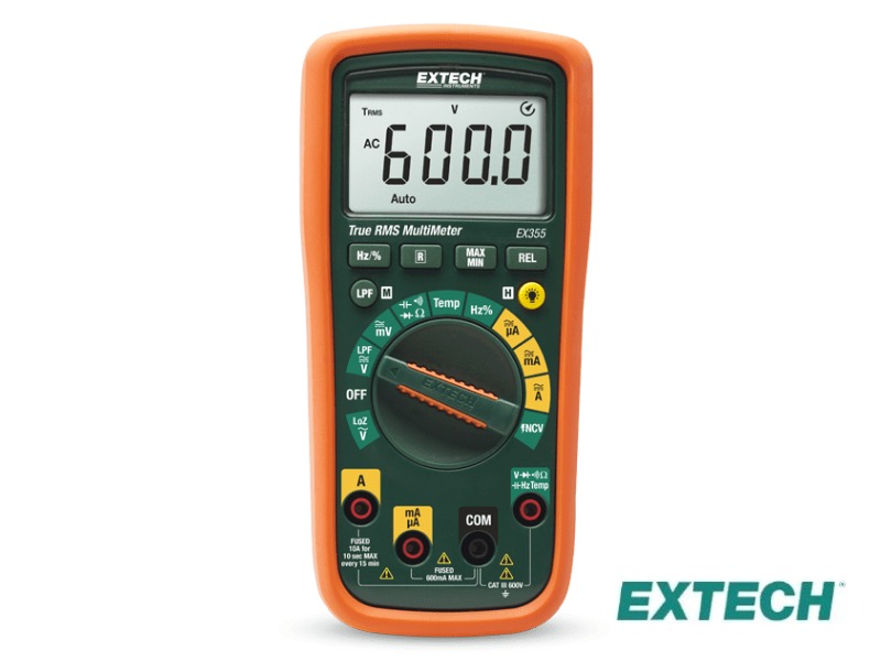 Extech EX355 - Multímetro, TRMS profesional con NCV + Temp