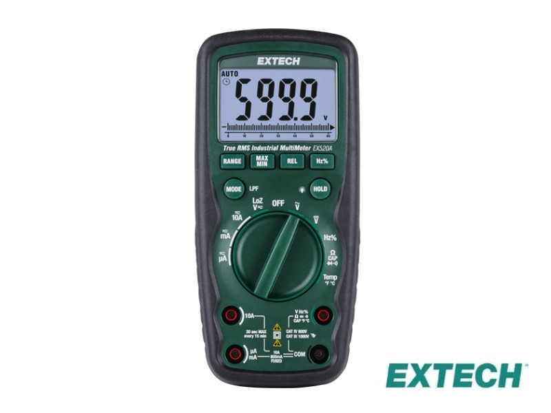 Extech EX520A - Multímetro True RMS de servicio pesado