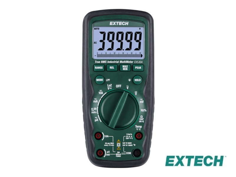 Extech EX530A - Multímetro True RMS de servicio pesado