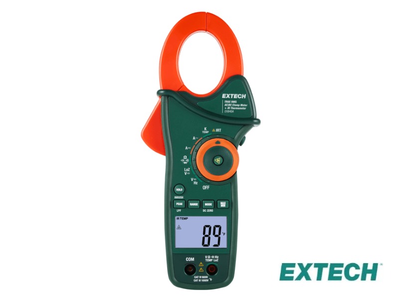 Extech EX840A - Pinzas amperimétricas de CA/CC True RMS 1000 A + IR