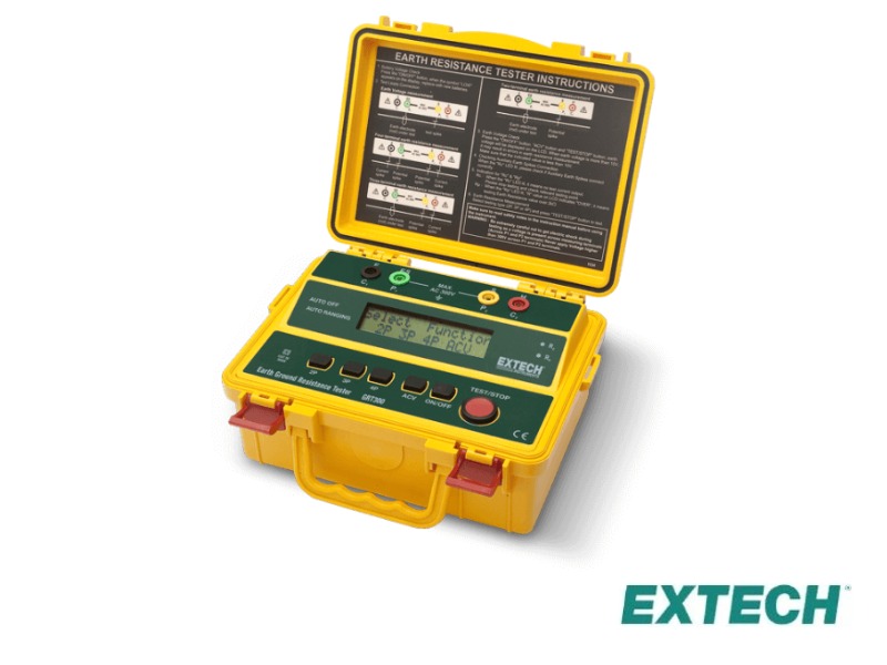 Extech GRT300 - Probador de resistencia a tierra de 4 hilos