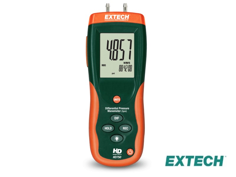 Extech HD750 - Manómetro con software, 5PSI