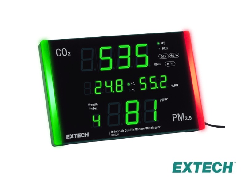 Extech IAQ320 - Monitor de calidad del aire interior y registrador de datos con PM2.5