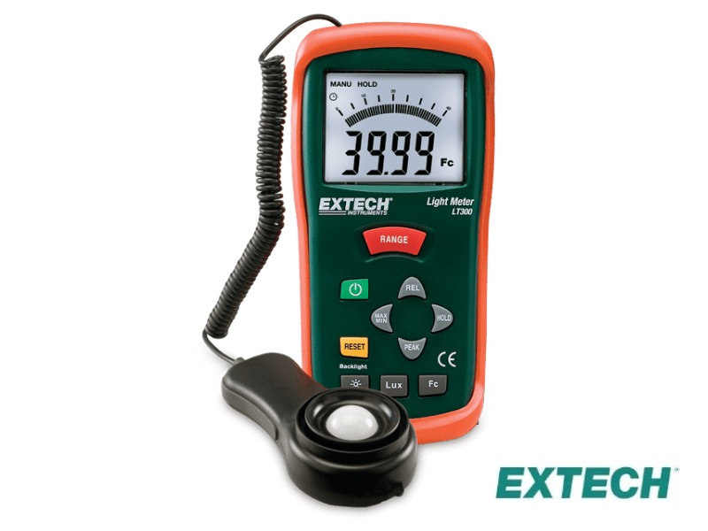 Extech LT300 - Medidor de luz, analógico y digital