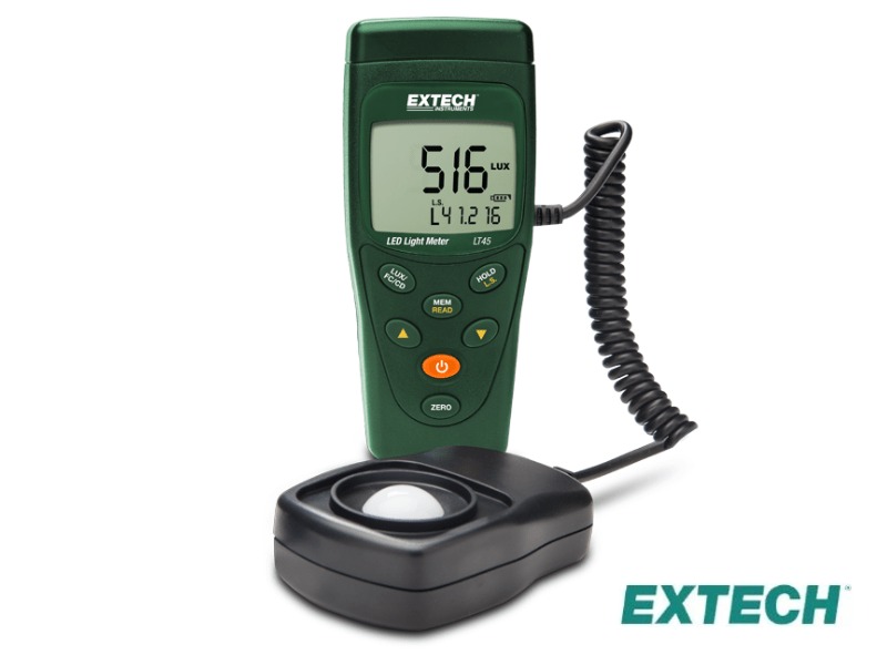 Extech LT45 - Medidor de luz, LED de color