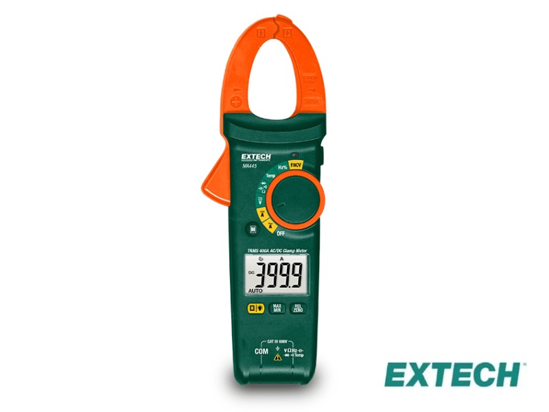 Extech MA445 - Pinza amperimétrica, 400A TRMS AC/DC W/NCV