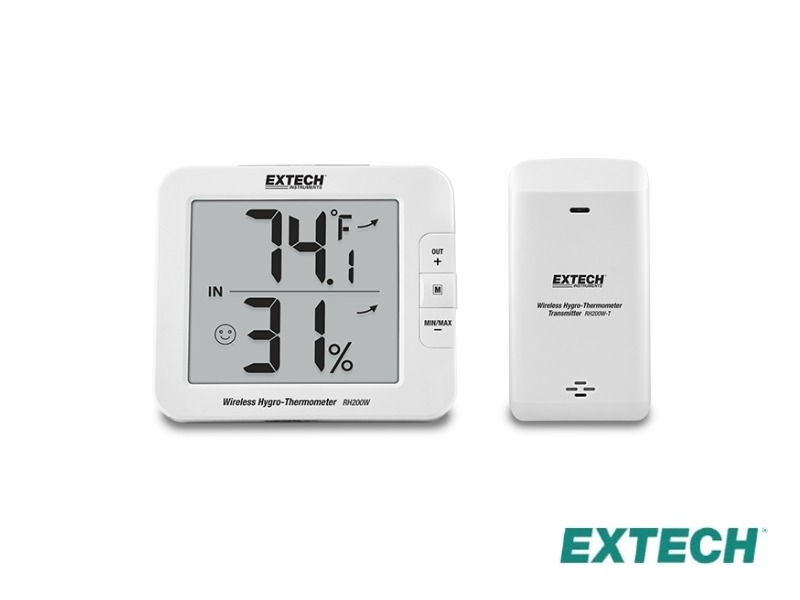 Extech RH200W - Higrotermómetro inalámbrico multicanal