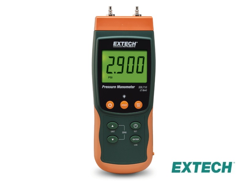 Extech SDL710 - Registrador de datos del manómetro de presión diferencial 2.9PSI