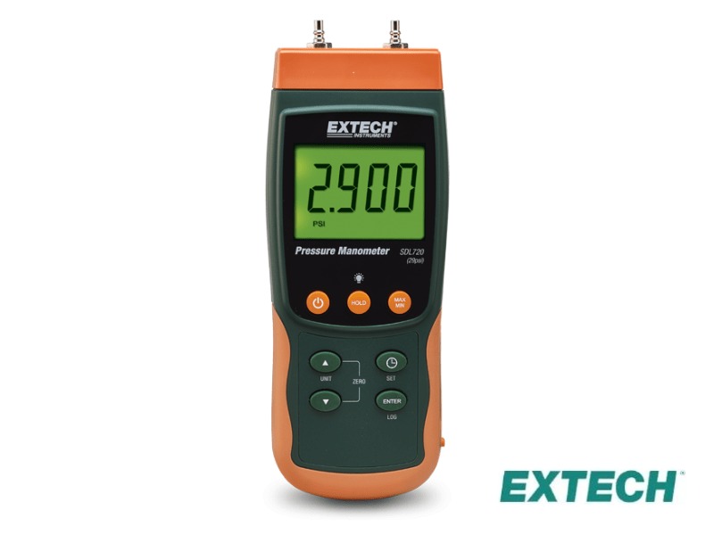Extech SDL720 - Registrador de datos del manómetro de presión diferencial 29PSI