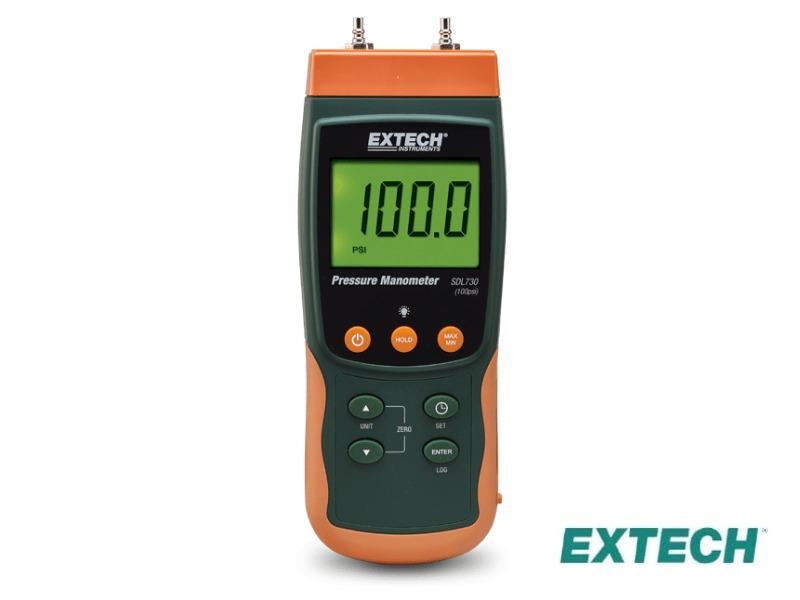Extech SDL730 - Registrador de datos del manómetro de presión diferencial 201.5PSI