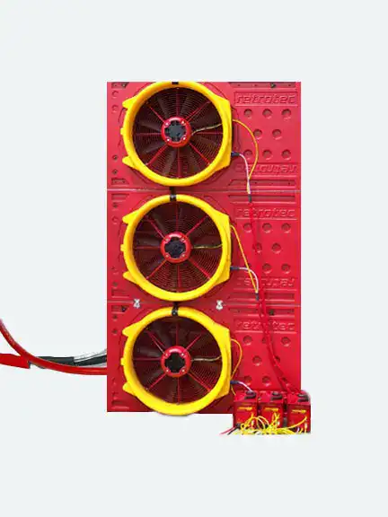 Porta rígida dobrável RETROTEC - Até 3 ventiladores