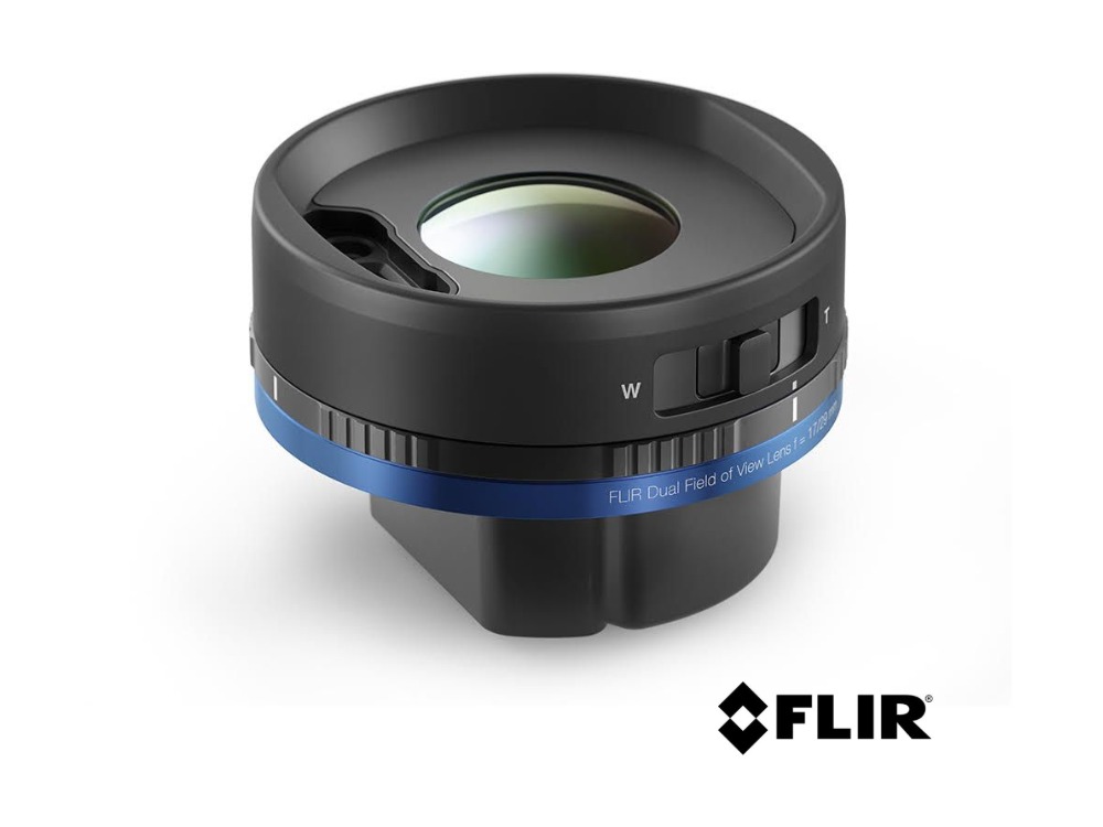 Lente FLIR IR - Séries Exx, T5xx, T8xx - f=10/17mm, DFOV 24º e 42º - Inclui estojo de transporte